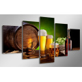 HD Printed Beer Barrel Bottle Hop Malt House Painting Canvas Print Room Decor Print Poster Picture Canvas Mc-099